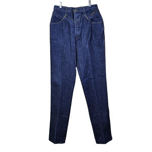 VTG Rockies Rocky Mountain Jean Women 29x36 Blue High Waist Bareback Western 80s